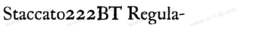 Staccato222BT Regula字体转换